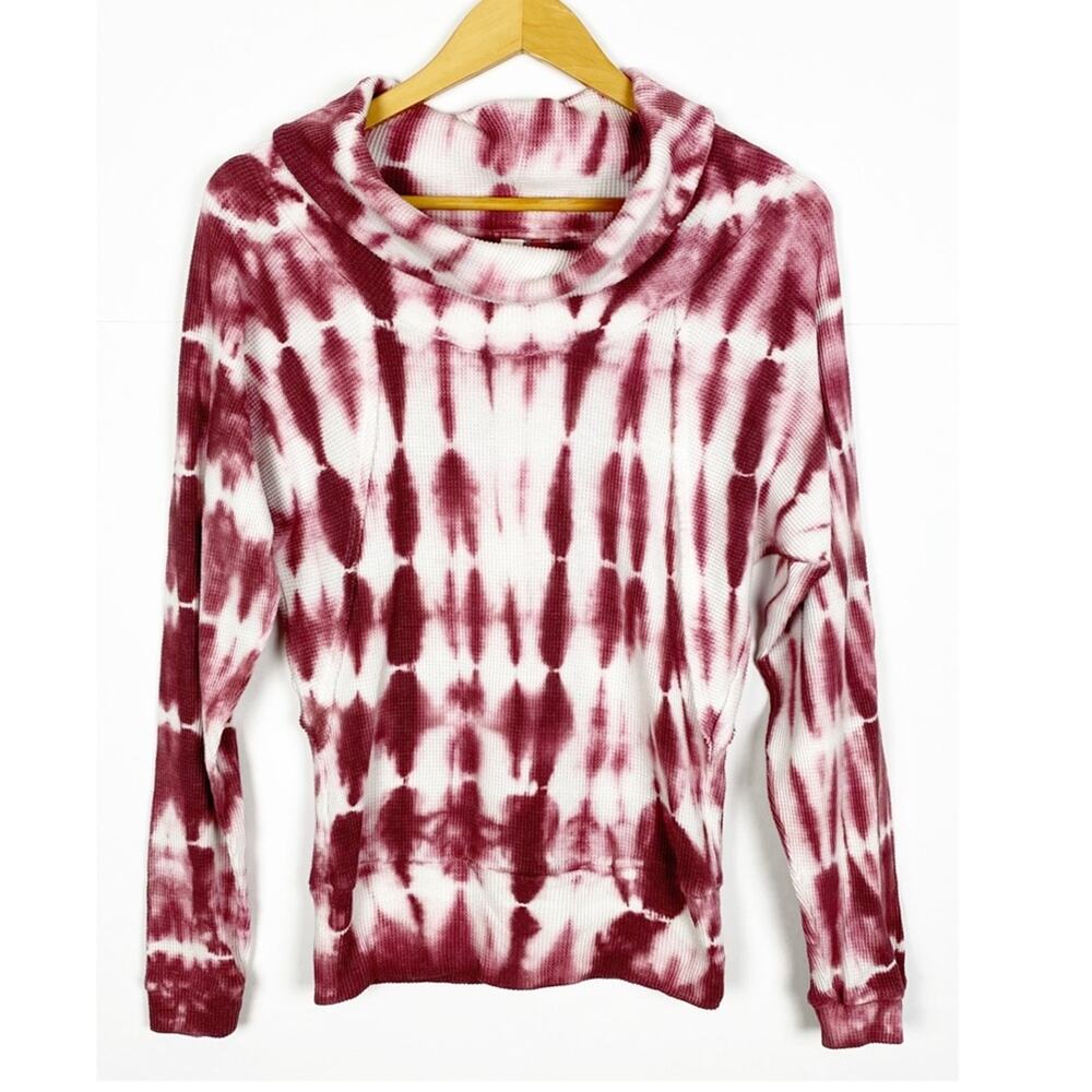 Anthropologie Pilcro Angie Wine Tie Dye Cowl Neck
Waffle Top Size XS